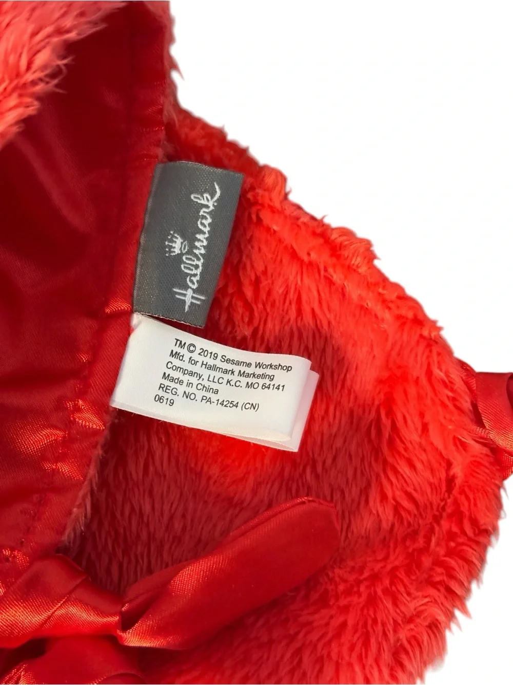 Hallmark Sesame Street Elmo Baby Lovey Blanket Plush Satin Red New
